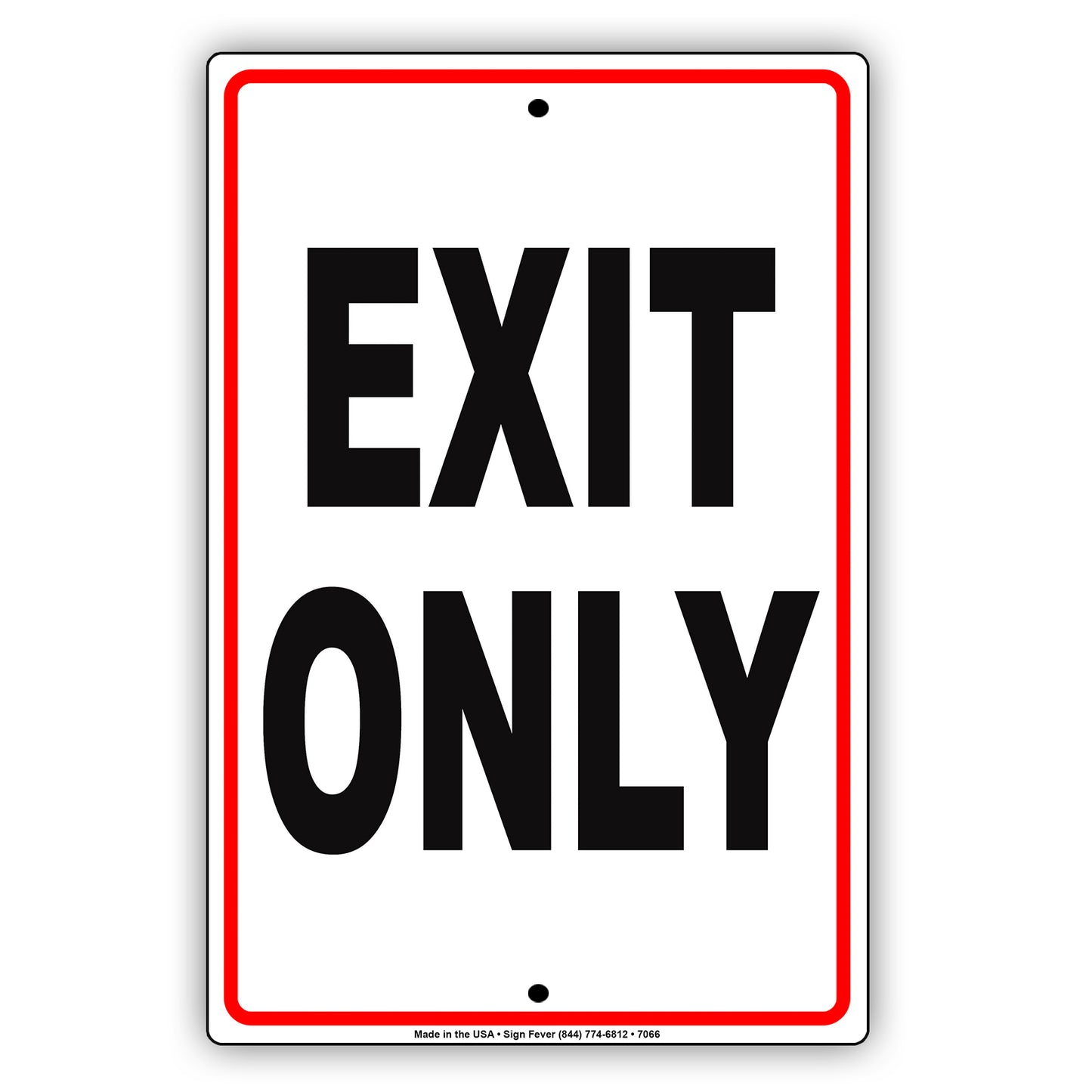 Exit Only Check Point Aluminum Metal Sign Plate