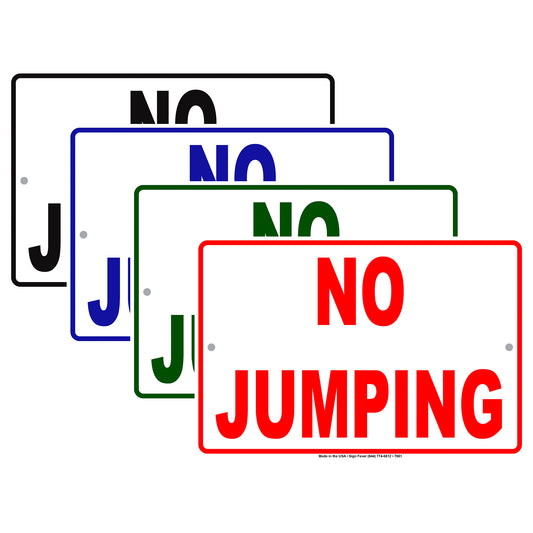 No Jumping Falling Into Water Springboard Aluminum Metal Sign Plate