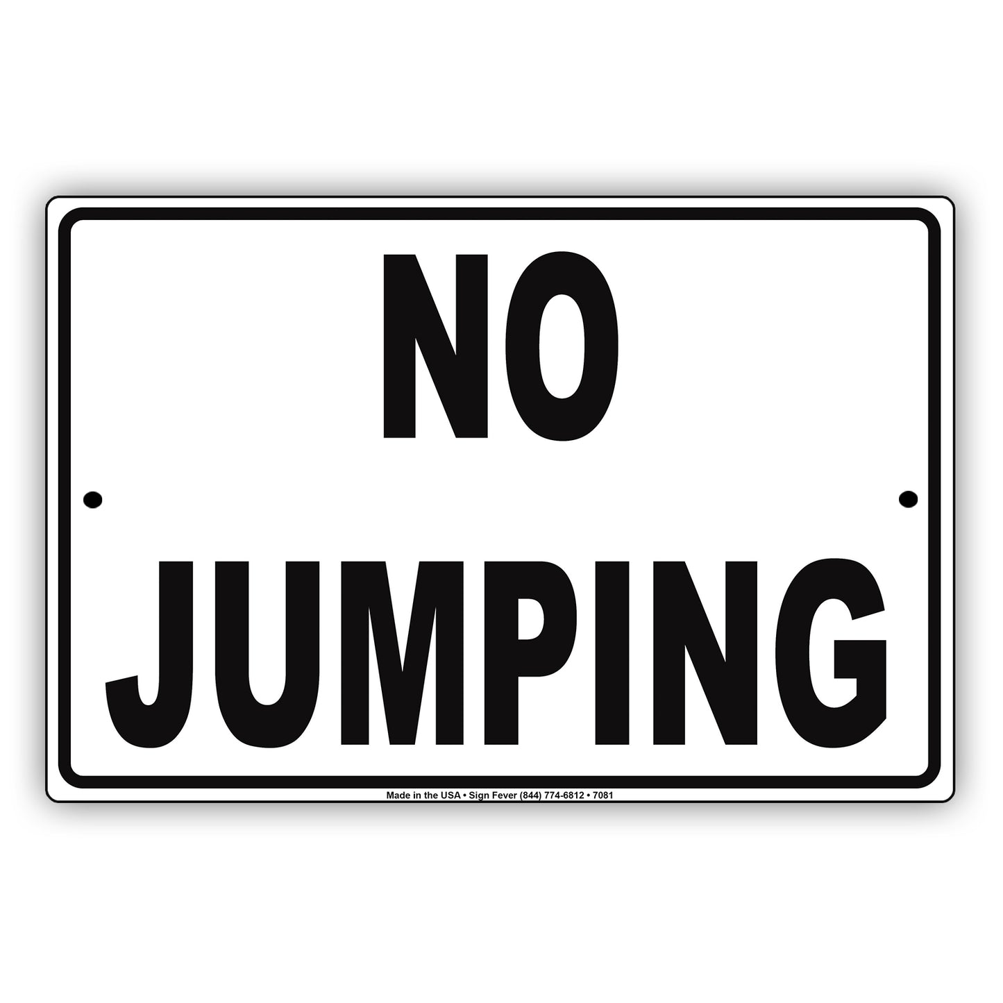 No Jumping Falling Into Water Springboard Aluminum Metal Sign Plate