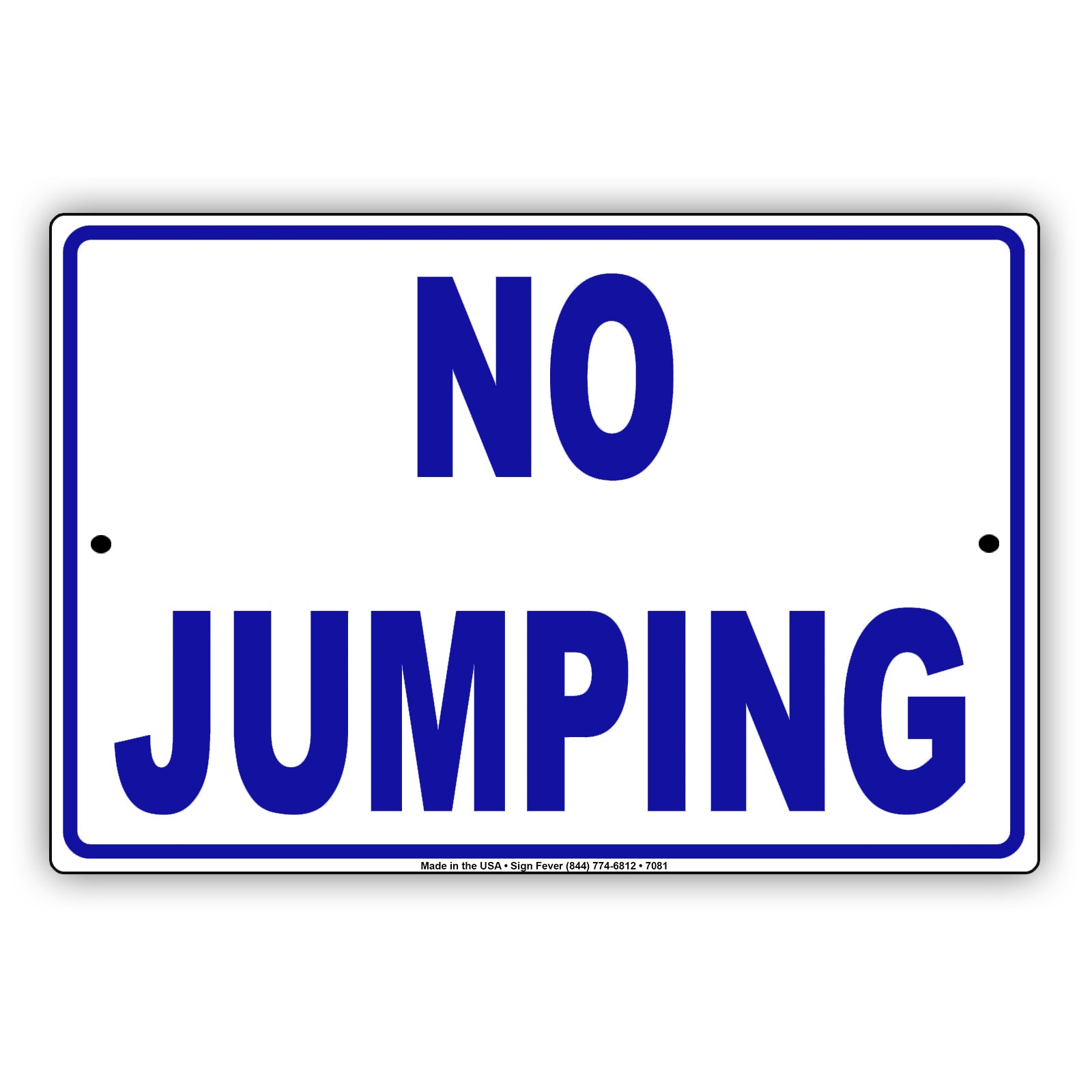 No Jumping Falling Into Water Springboard Aluminum Metal Sign Plate