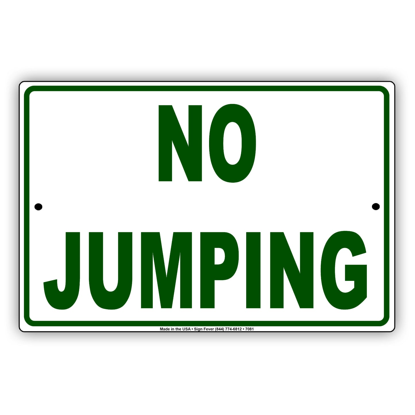 No Jumping Falling Into Water Springboard Aluminum Metal Sign Plate