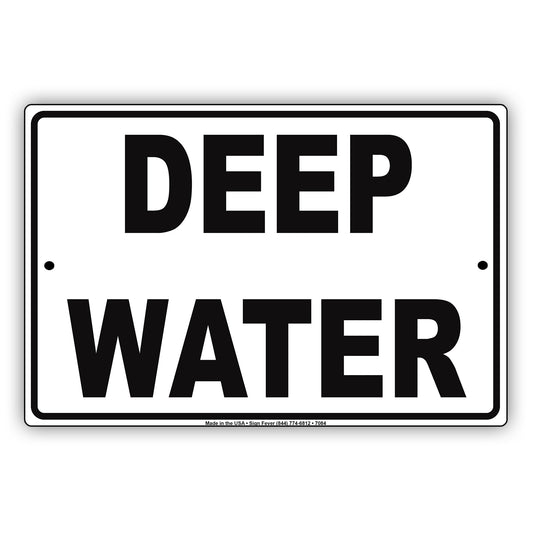 Deep Water Dangerous Ocean Diving Aluminum Metal Sign Plate