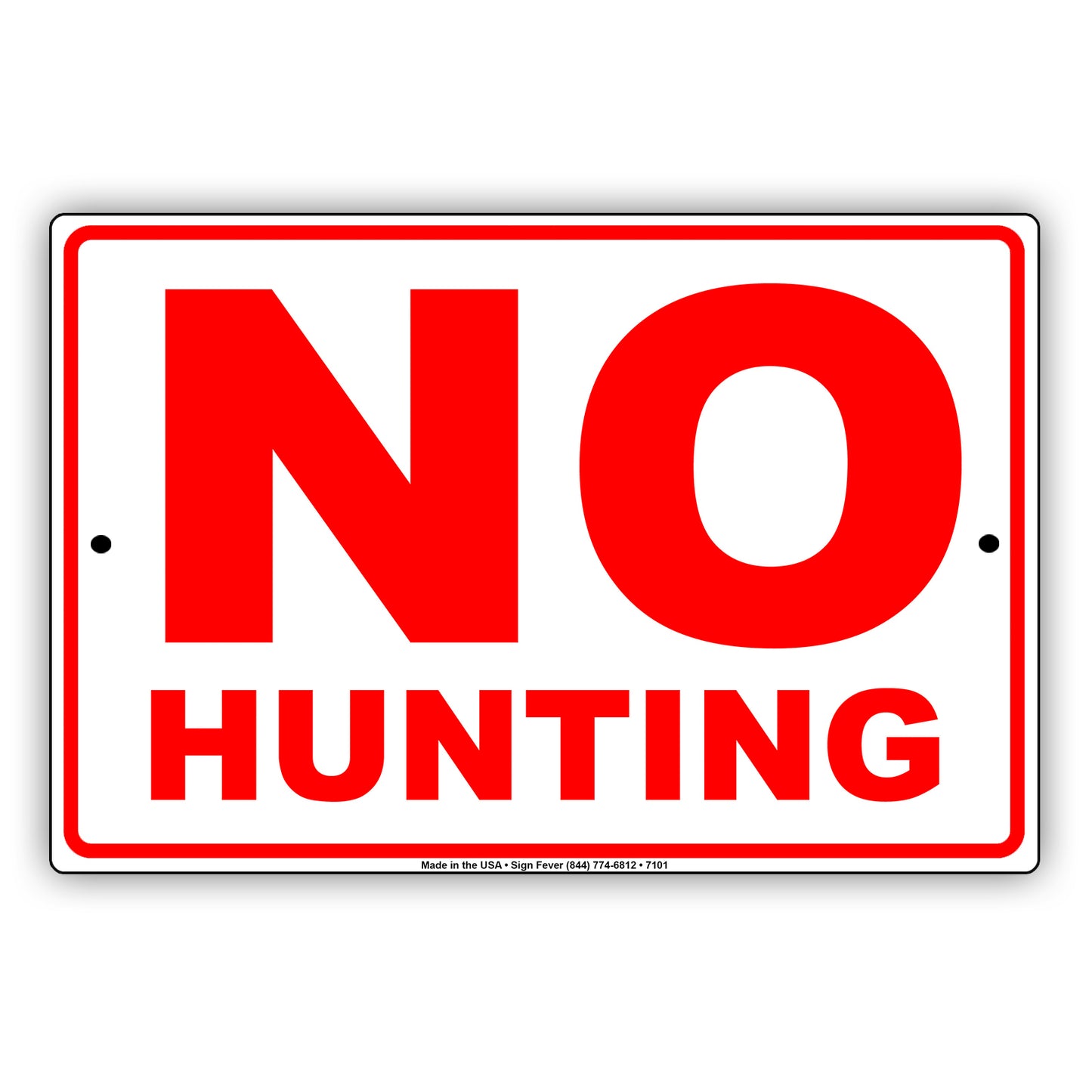 No Hunting Restriction Forest Jungle Private Property Alert Aluminum Metal Sign Plate