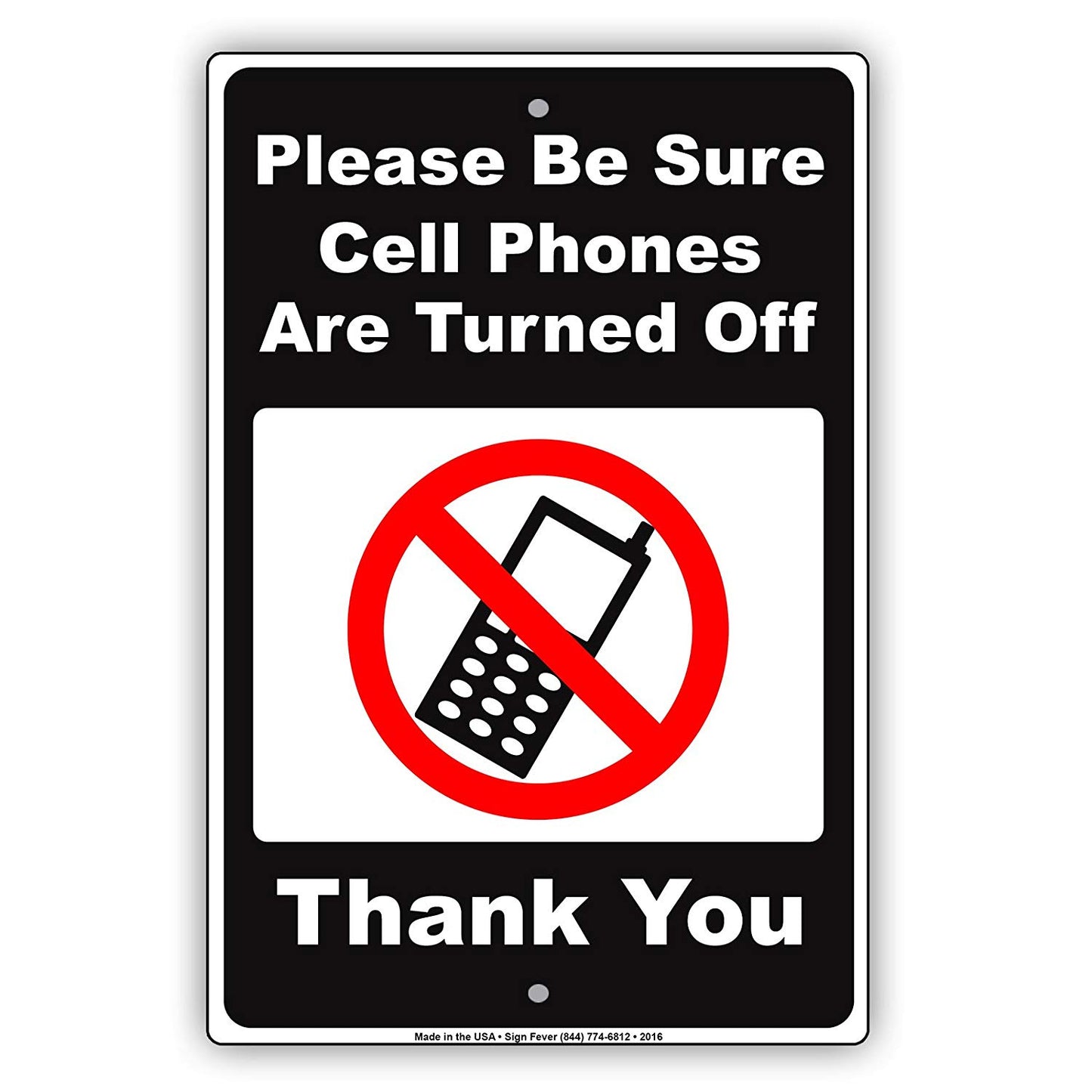 Please Be Sure Cell Phones Are Turned Off Thank You Restriction Caution Warning Notice Aluminum