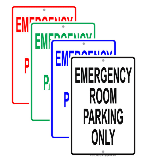 Emergency Room Parking Only All Others Will Be Towed Notice Novelty Aluminum Metal Sign Plate