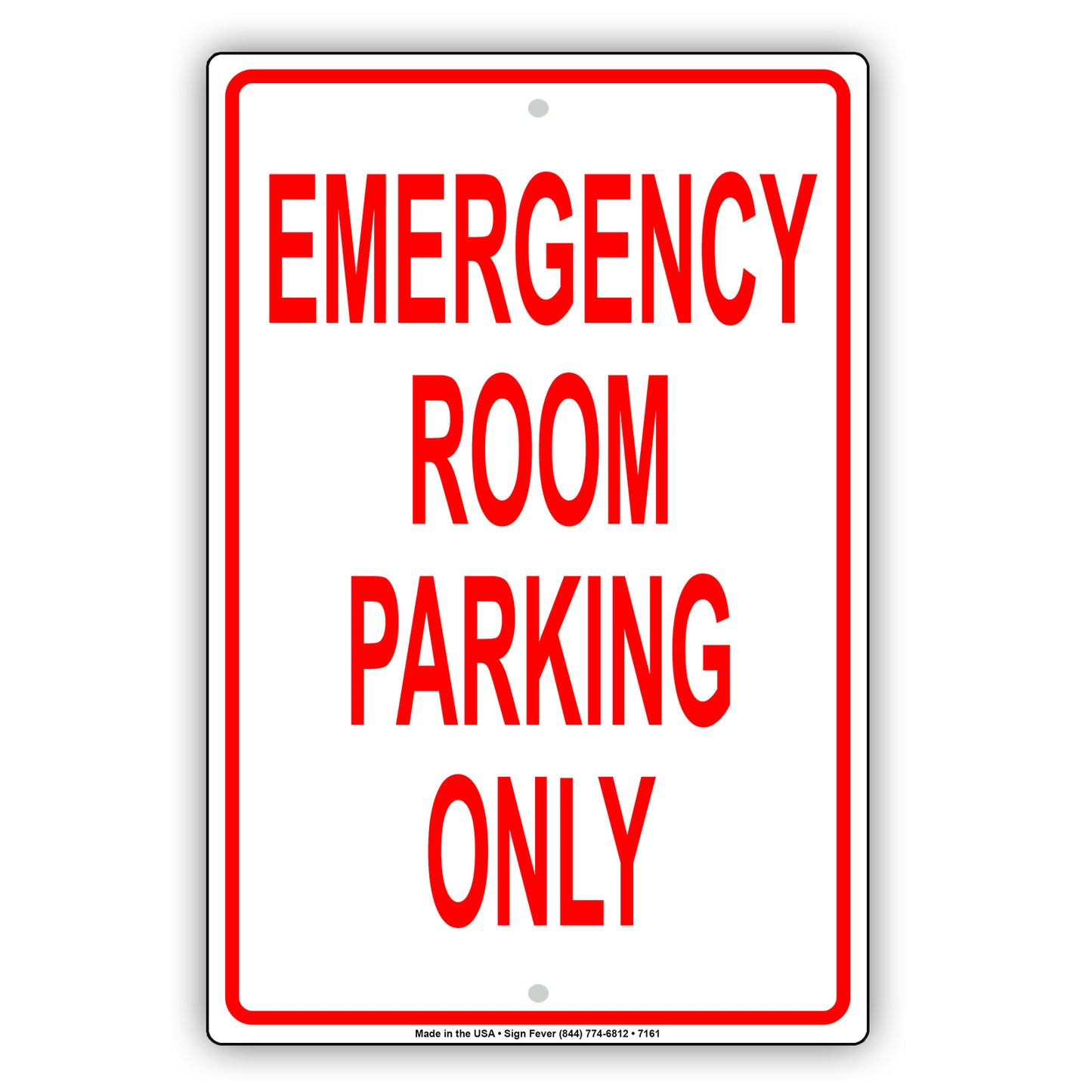 Emergency Room Parking Only All Others Will Be Towed Notice Novelty Aluminum Metal Sign Plate