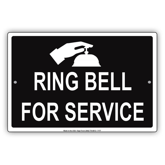 Ring Bell For Service Clipart Hotel Office Notice Aluminum Metal Sign Plate