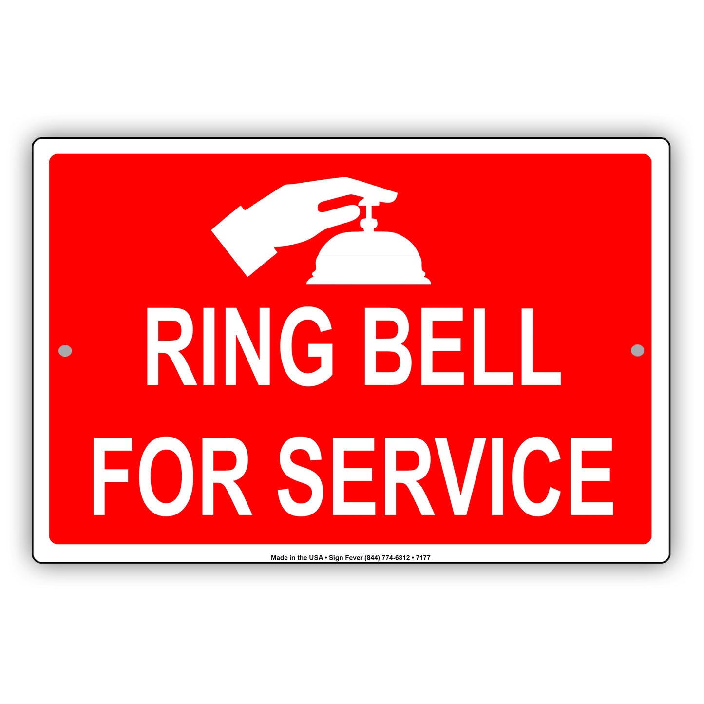 Ring Bell For Service Clipart Hotel Office Notice Aluminum Metal Sign Plate