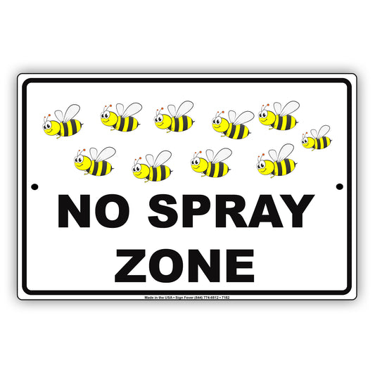 No Spray Zone Organic Farm Free Butterfly Alert Aluminum Metal Sign Plate