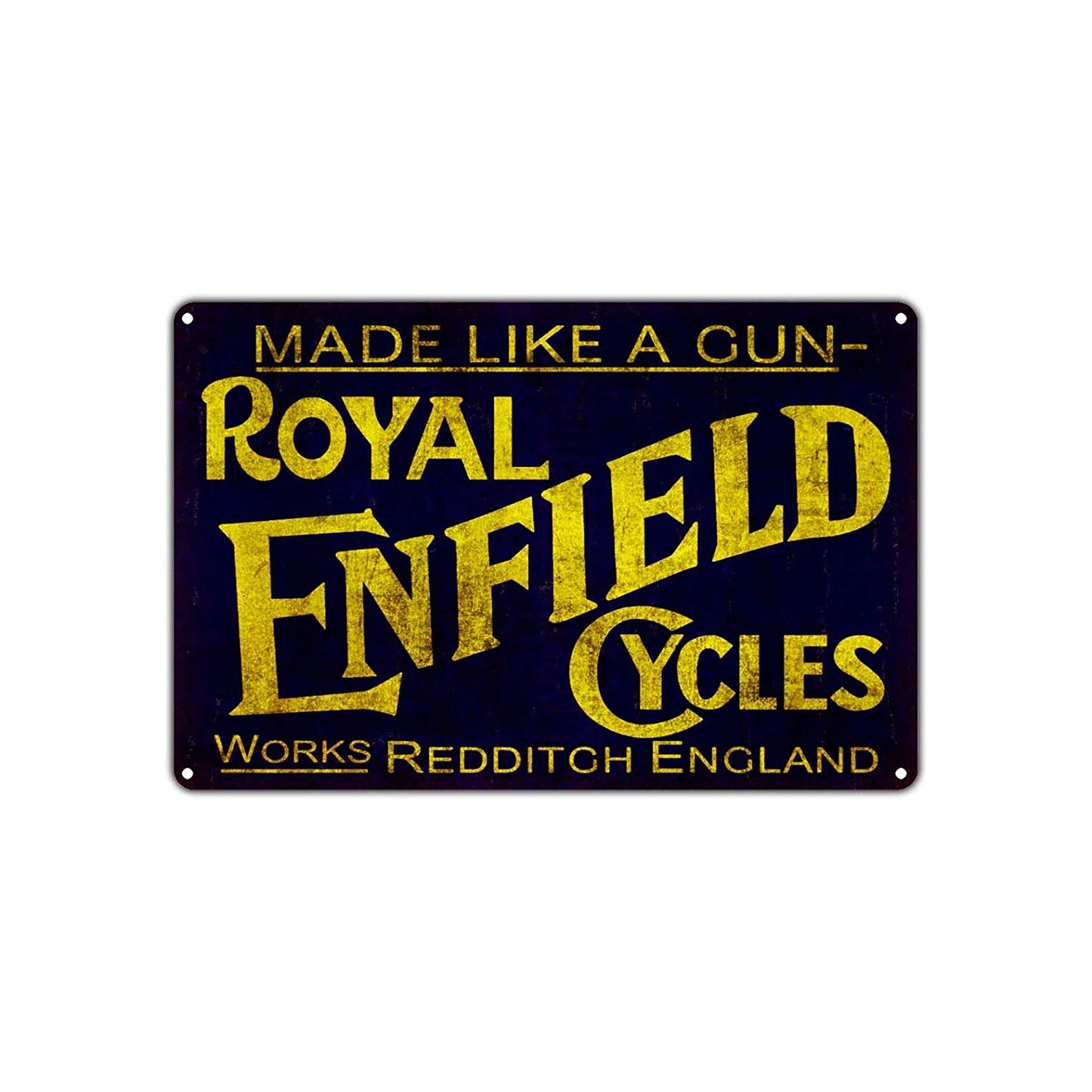 Royal Enfield Cycles Made Like A Gun Redditch England Vintage Retro Decor Art Shop Aluminum