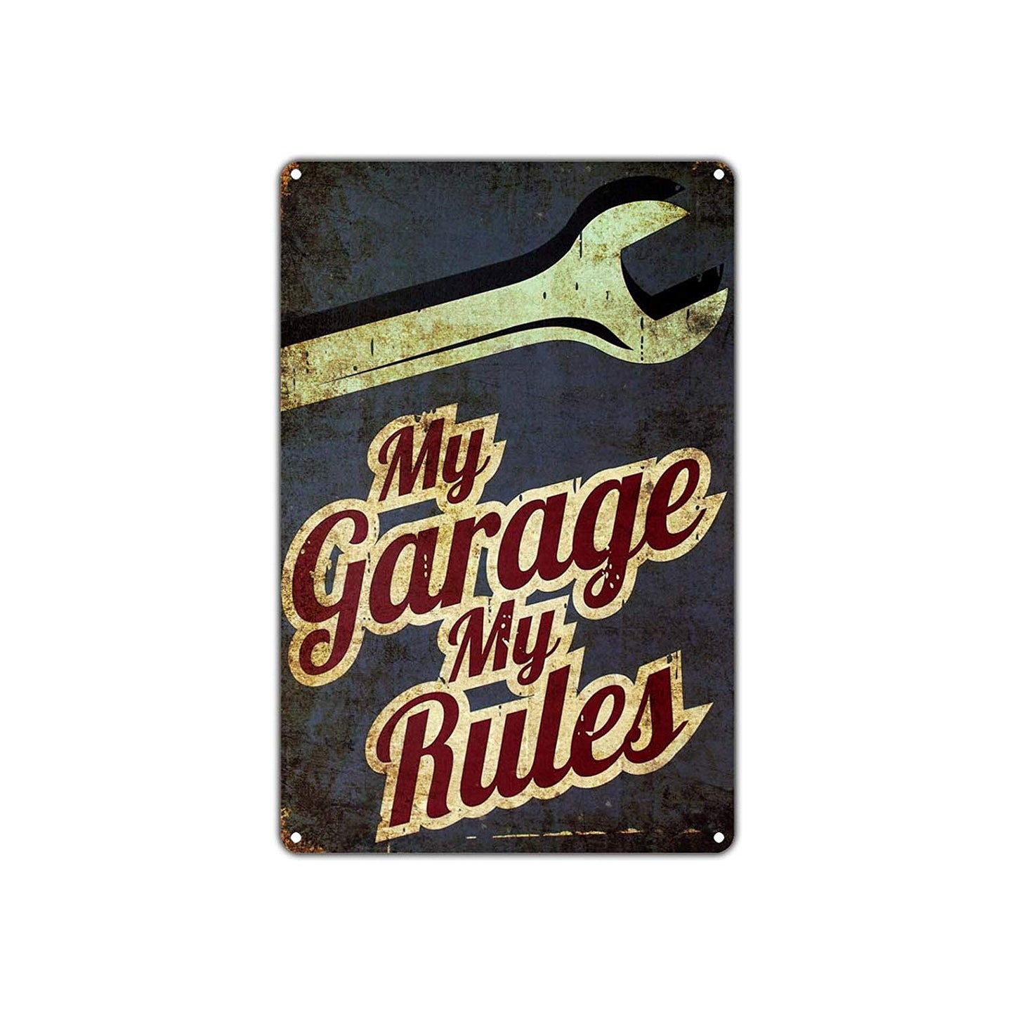 My Garage My Rules Vintage Retro Novelty Collectibles Wall Decor Art Shop Man Cave Bar Aluminum