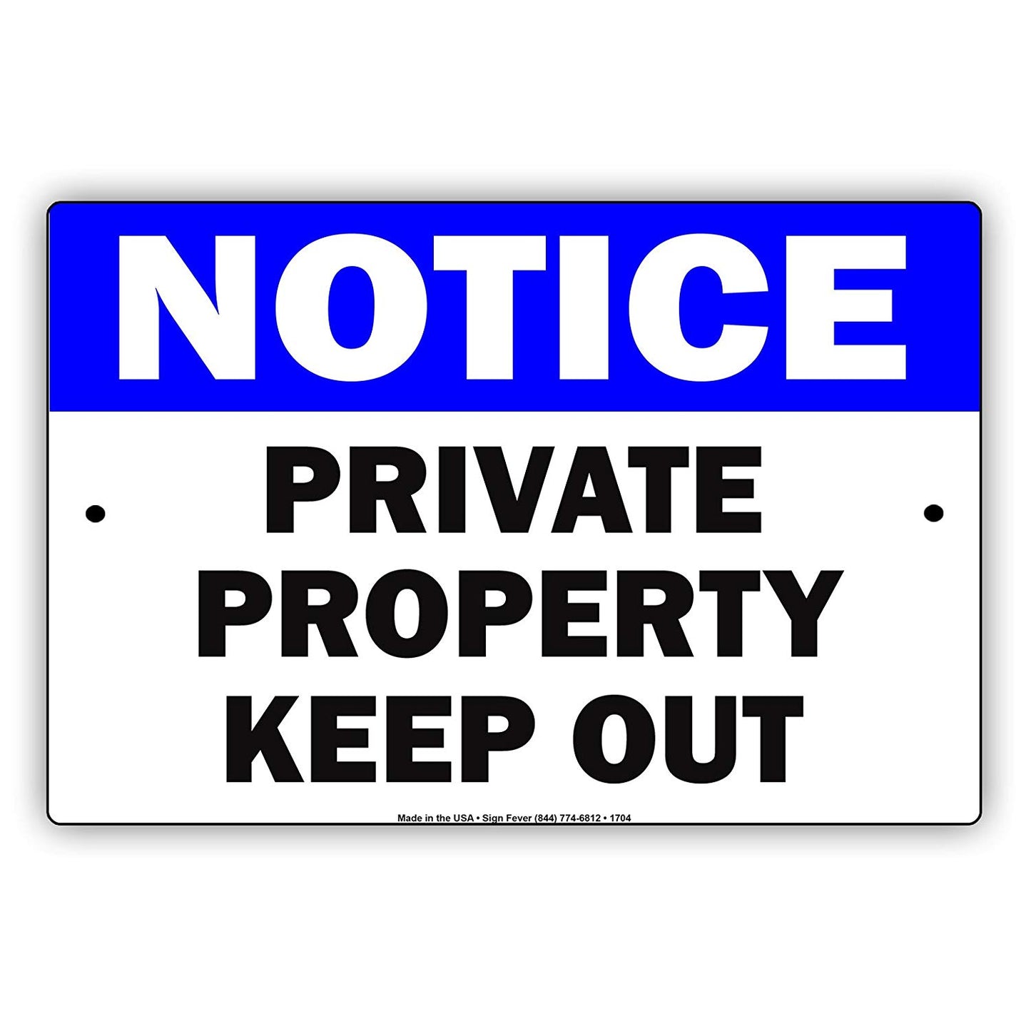 Warning Notice Private Property Keep Moving Out Restriction Security Alert Caution Aluminum
