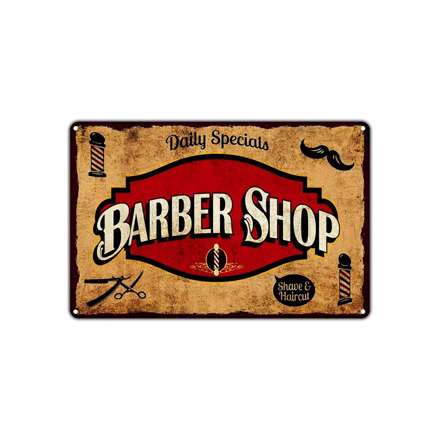 Daily Specials Barber Shop Shave & Haircut Saloon Vintage Retro Wall Decor Art Shop Aluminum