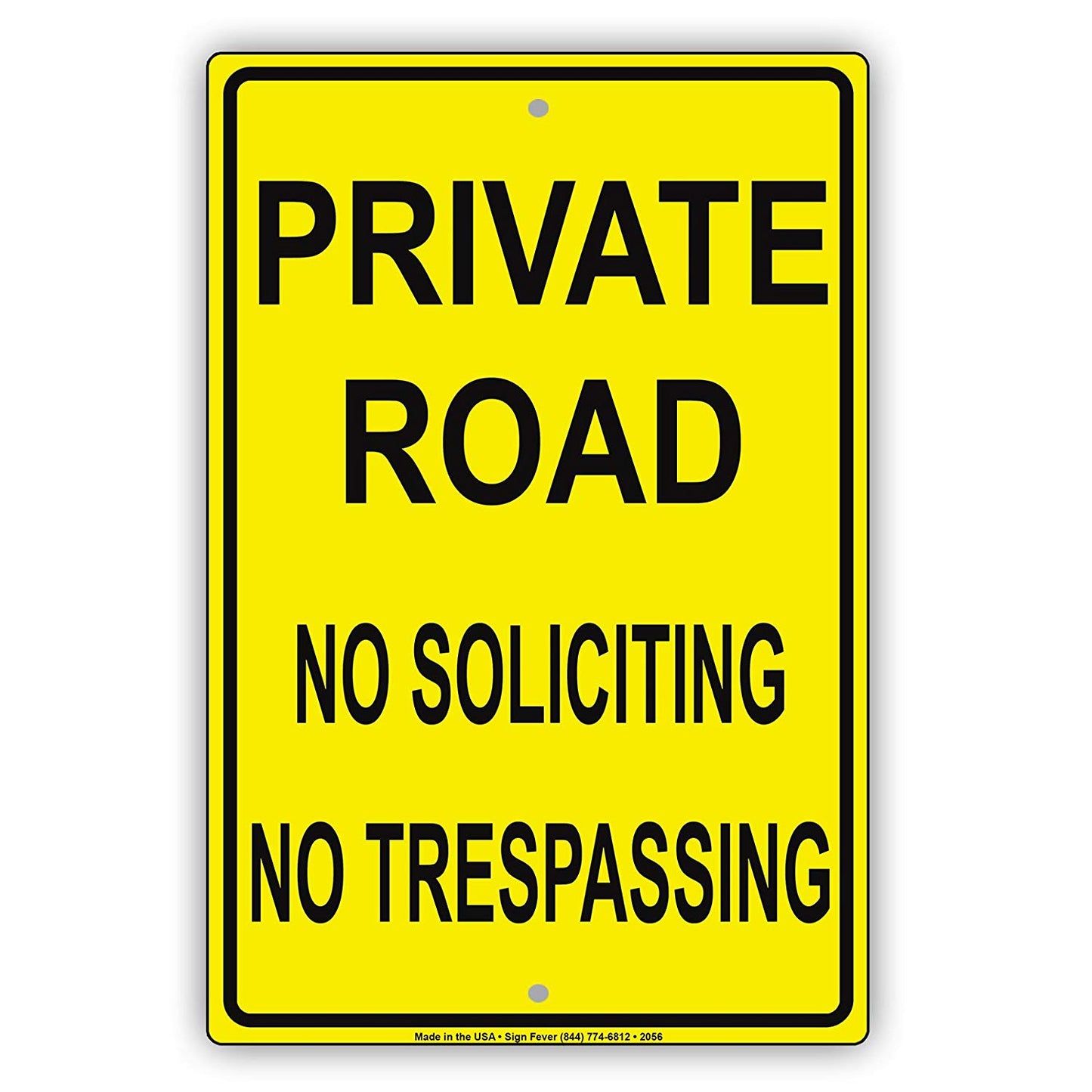 Private Road No Soliciting No Trespassing Turn Around Caution Alert Warning Notice Aluminum