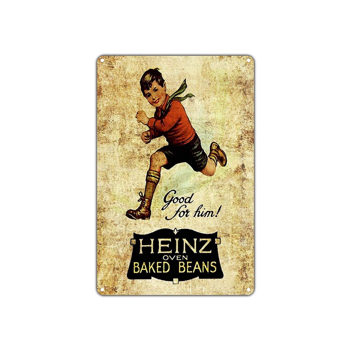 Heinz Oven Baked Beans Good For Him! Canned Food Vintage Retro Wall Decor Art Shop Aluminum