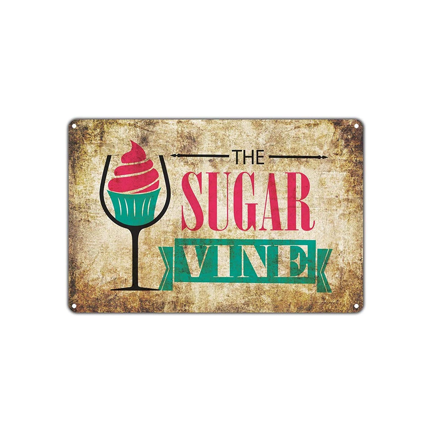 The Sugar Vine Dessert Cupcake Sweets Bar Novelty Vintage Retro Art Shop Store Garage Aluminum