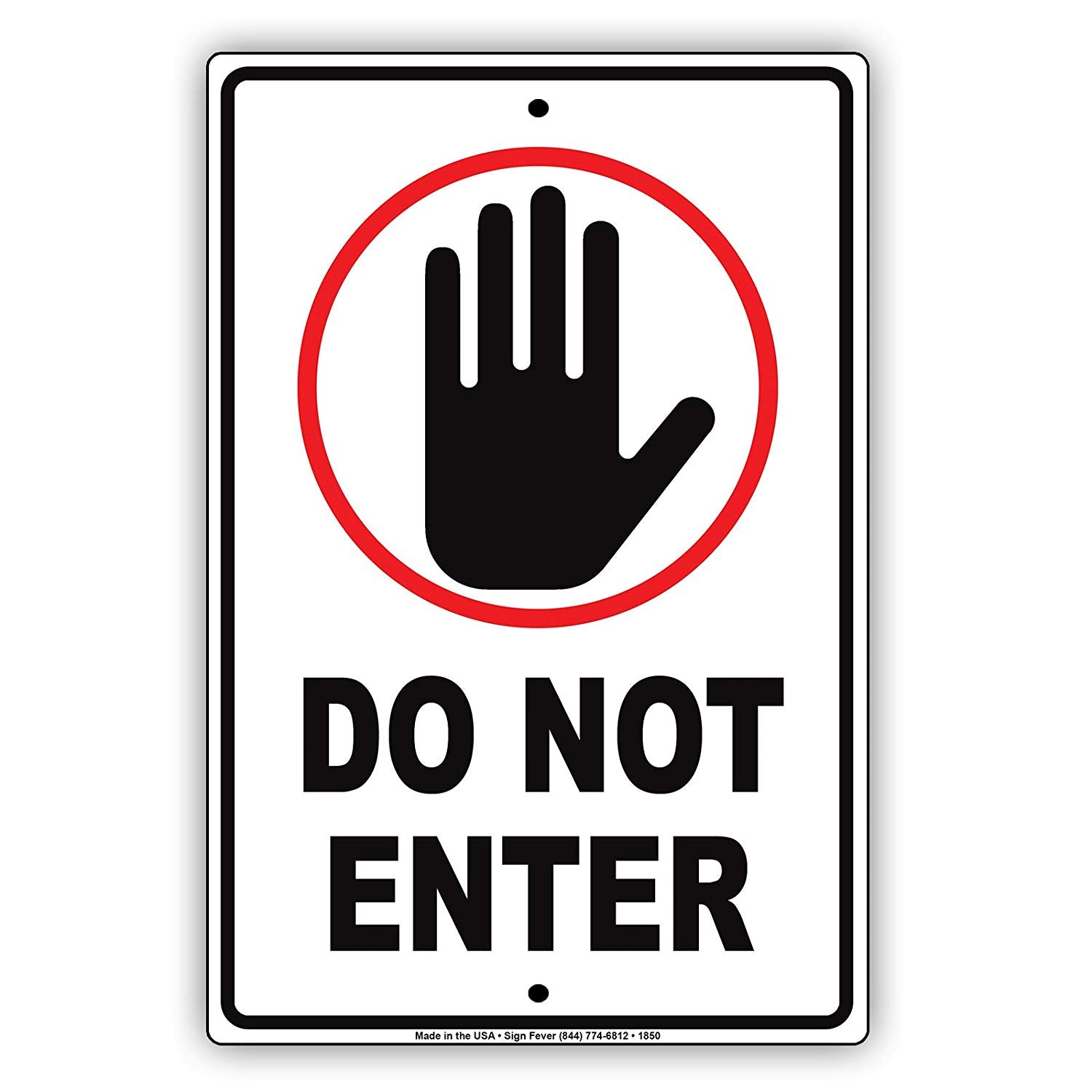 Do Not Enter With Hand Symbol | Private Property Sign – Sign Fever, image size:1500x1500