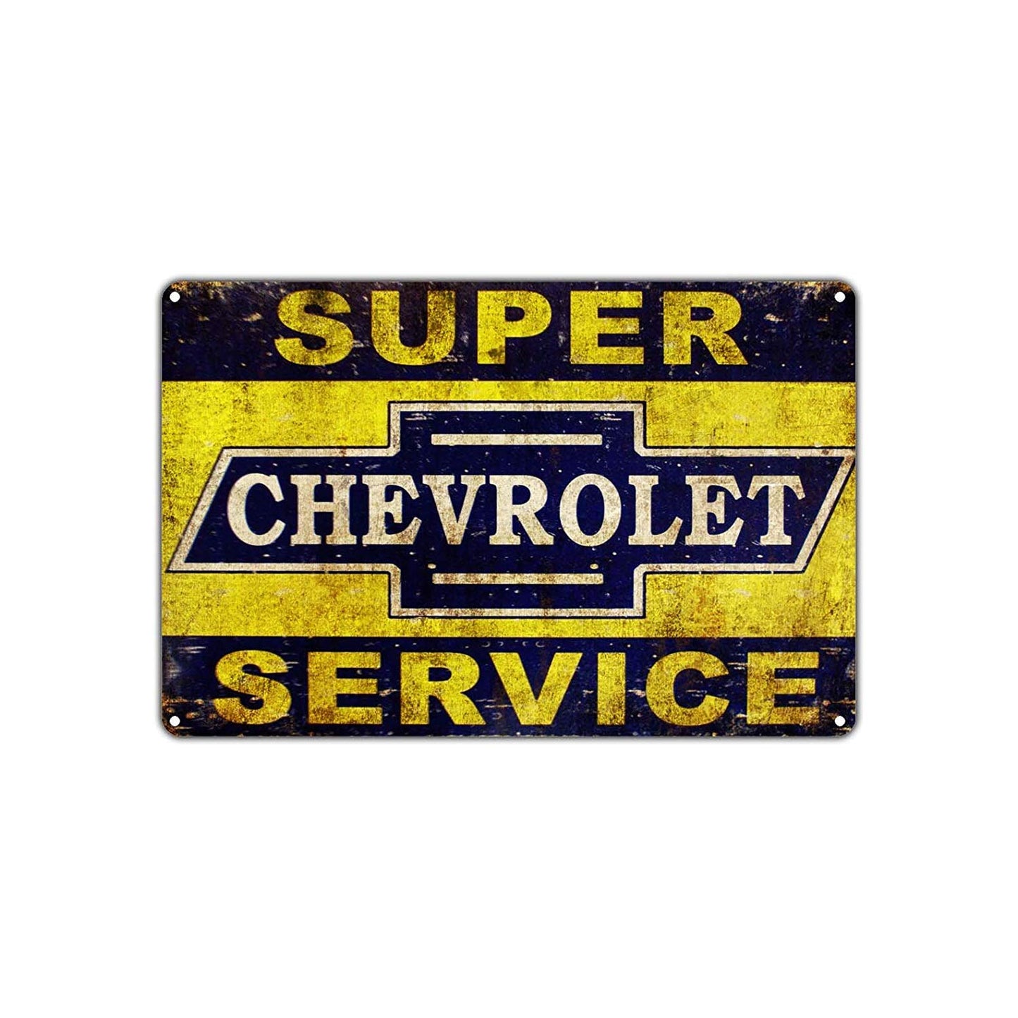 Super Chevrolet Service Truck Car Auto Shop Mechanic Vintage Retro Decor Art Bar Aluminum