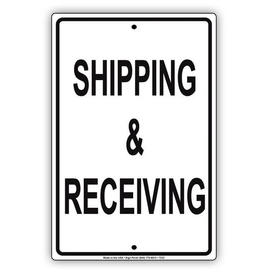 Shipping & Receiving Parking Only Aluminum Decor Garage Sign