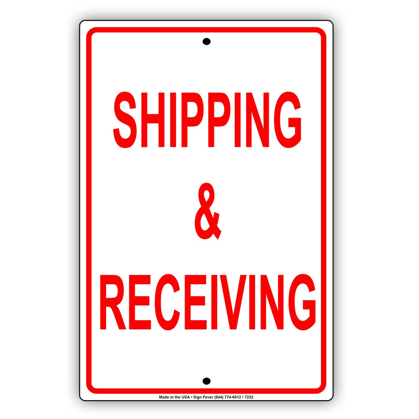 Shipping & Receiving Parking Only Aluminum Decor Garage Sign
