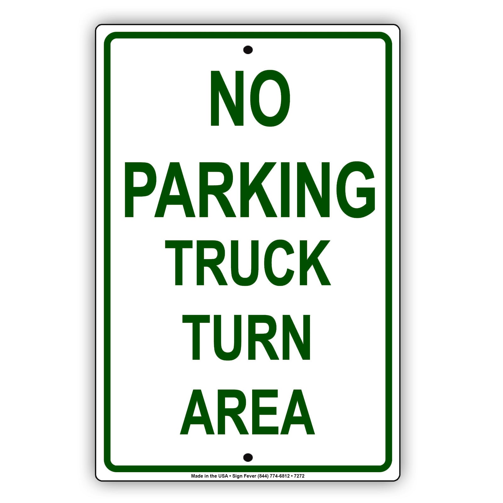 No Parking Truck Turn Area Keep Clear Aluminum Metal Sign Plate