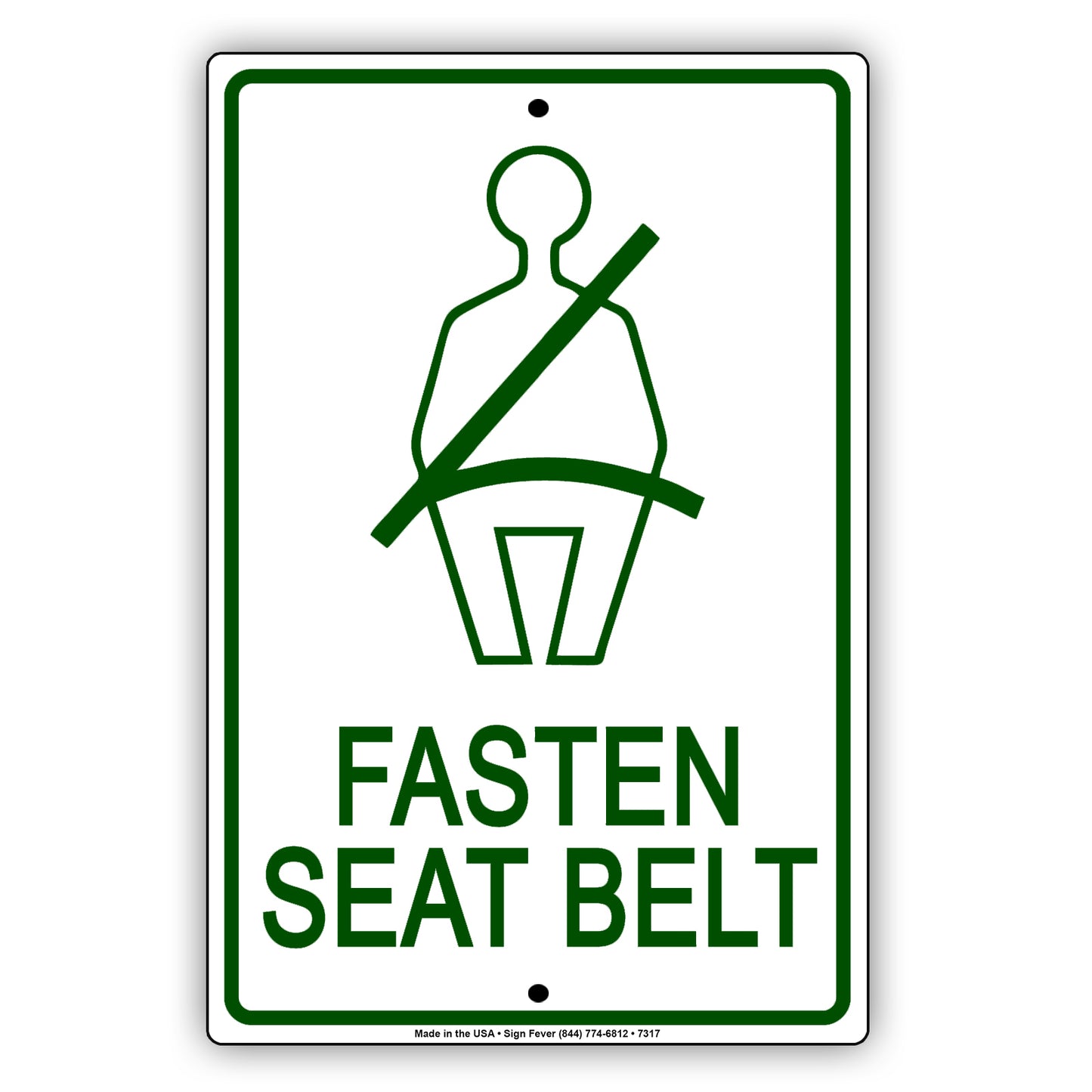 Fasten Seat Belt Life Safety Security Aluminum Metal Sign Plate