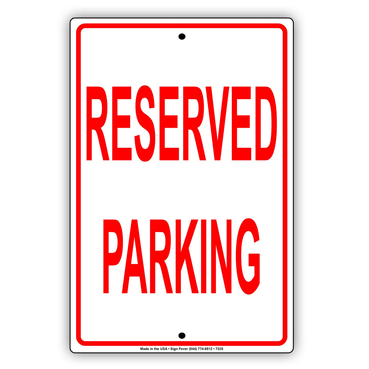 Reserved Parking Private Property Novelty Notice Aluminum Metal Sign Plate