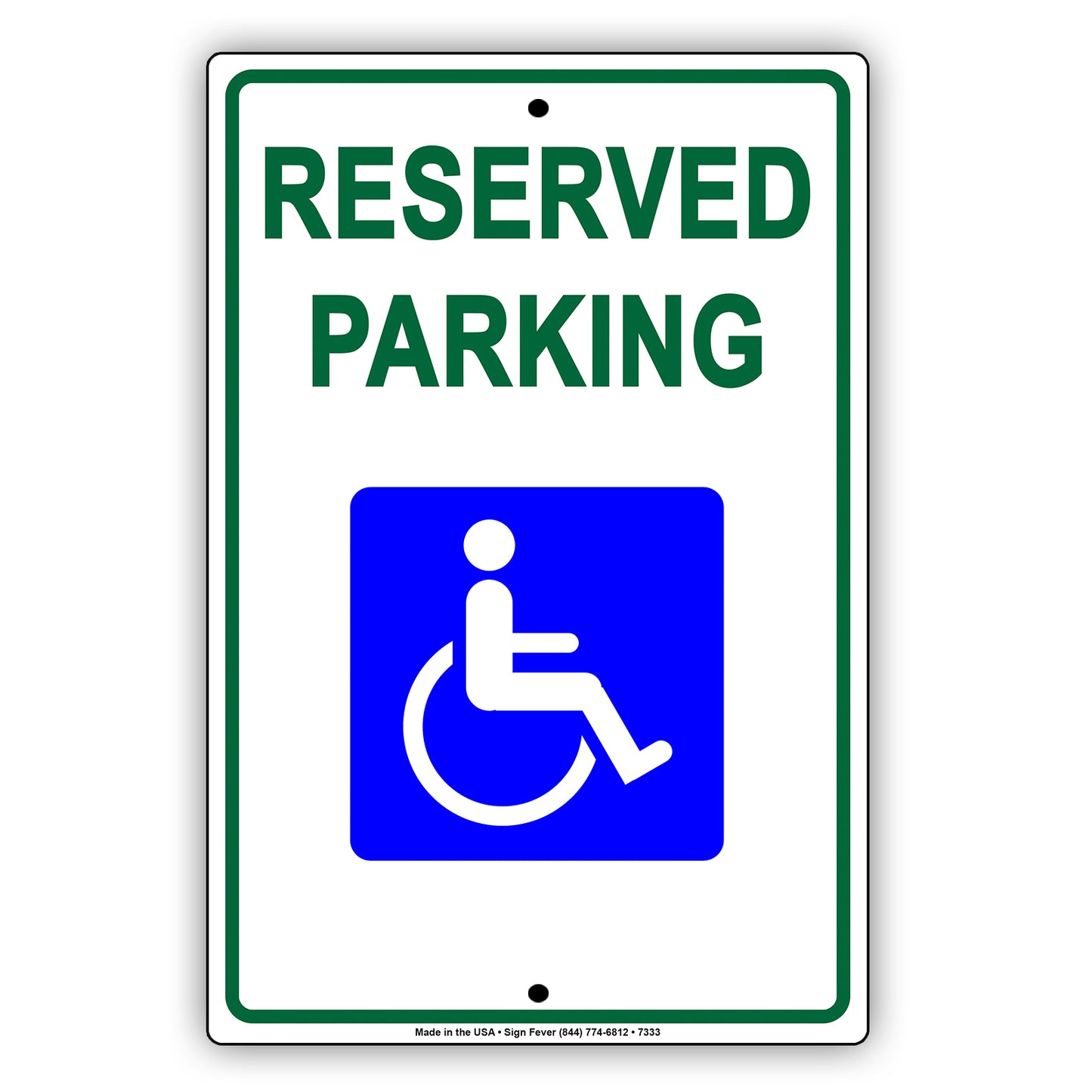 Reserved Parking For Handicap All Others Will Be Towed Aluminum Metal Sign Plate