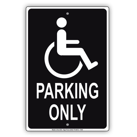Handicap Parking Only All Others Will Be Towed For Violation Aluminum Metal Sign Plate