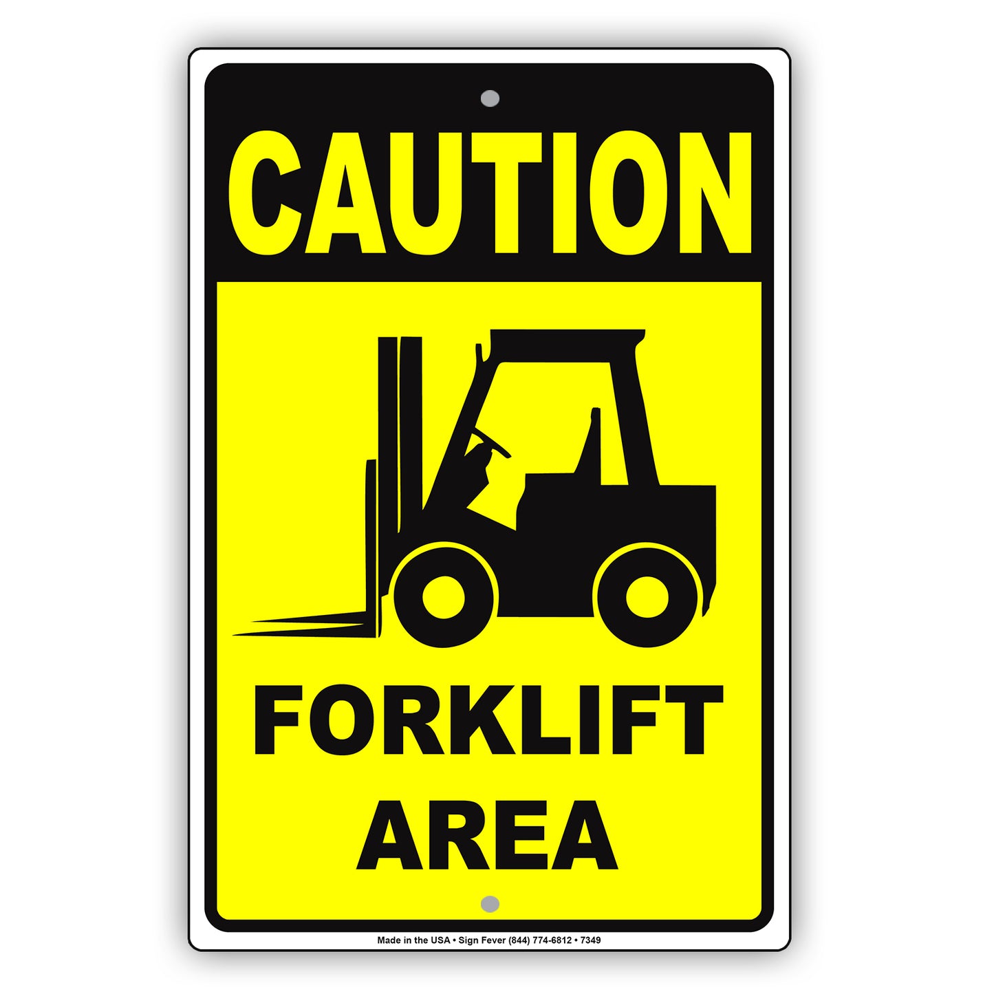 Caution Look Out For Forklift Operator Keep Clear Area Aluminum Metal Sign Plate