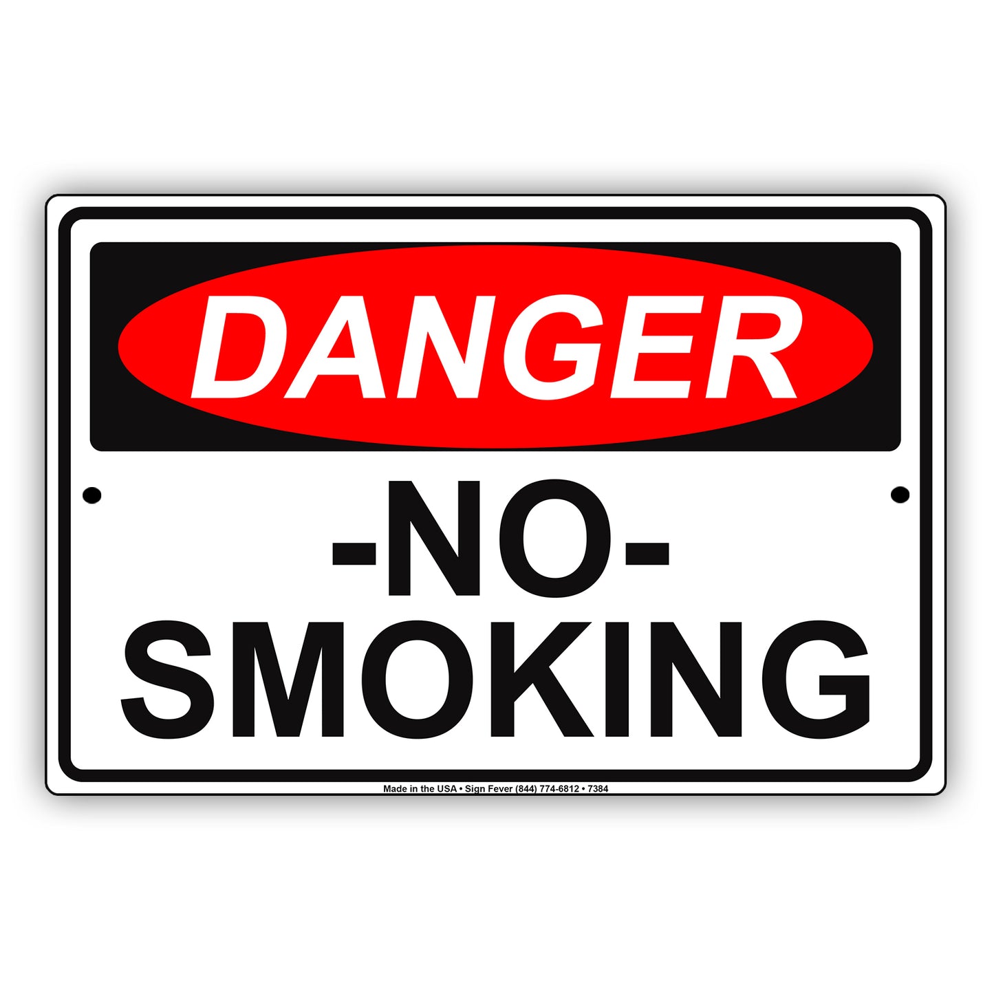 Danger No Smoking Restriction Strictly Prohibited Area Alert Notice Aluminum Metal Sign Plate