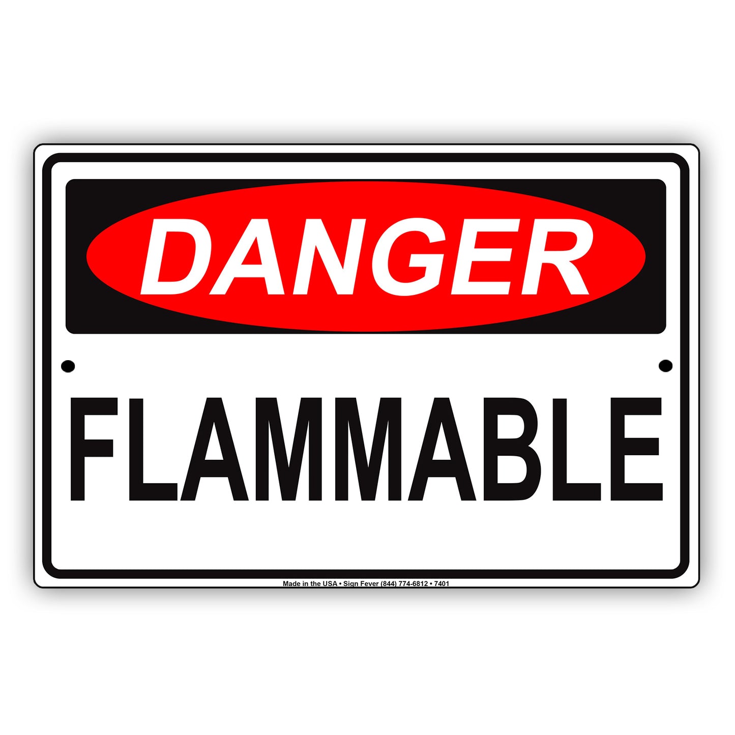 Danger Flammable Restriction Strictly Prohibited Alert Notice Aluminum Metal Sign Plate