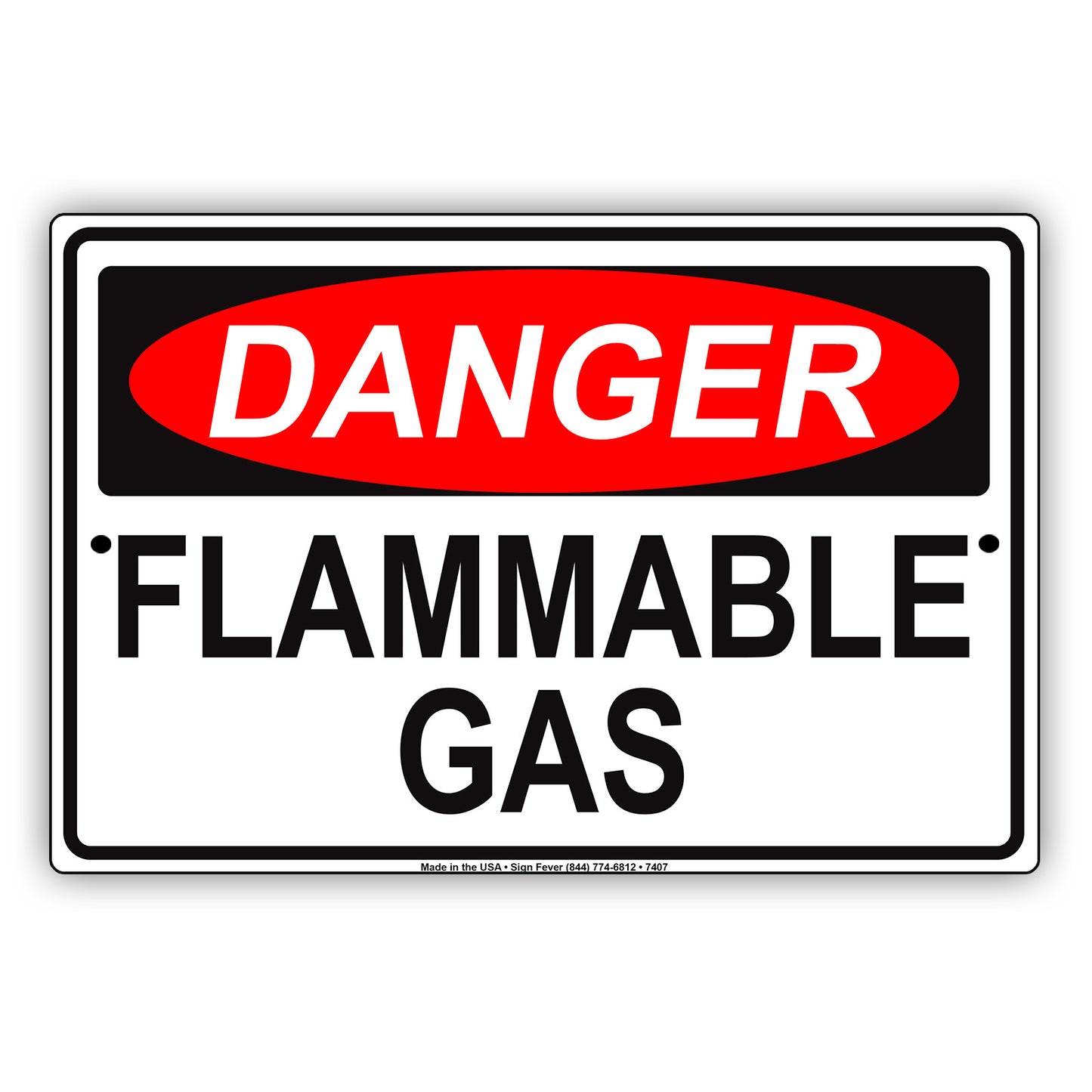Danger Flammable Gas Keep Out Alert Restriction Safety Notice Aluminum Metal Sign Plate