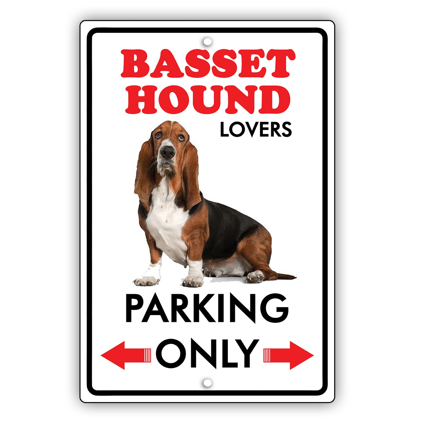 Beware! Guard Basset Hound On Duty Dog Sign