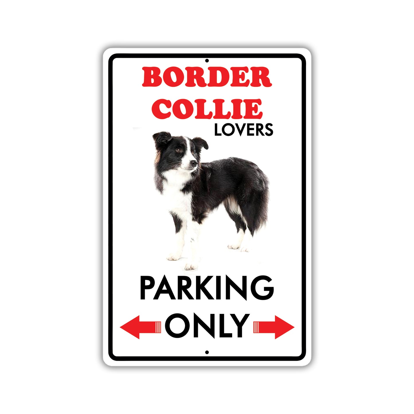 Beware! Guard Border Collie On Duty Dog Sign