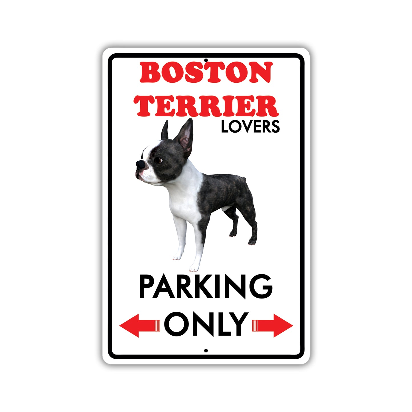 Beware! Guard Boston Terrier On Duty Dog Sign