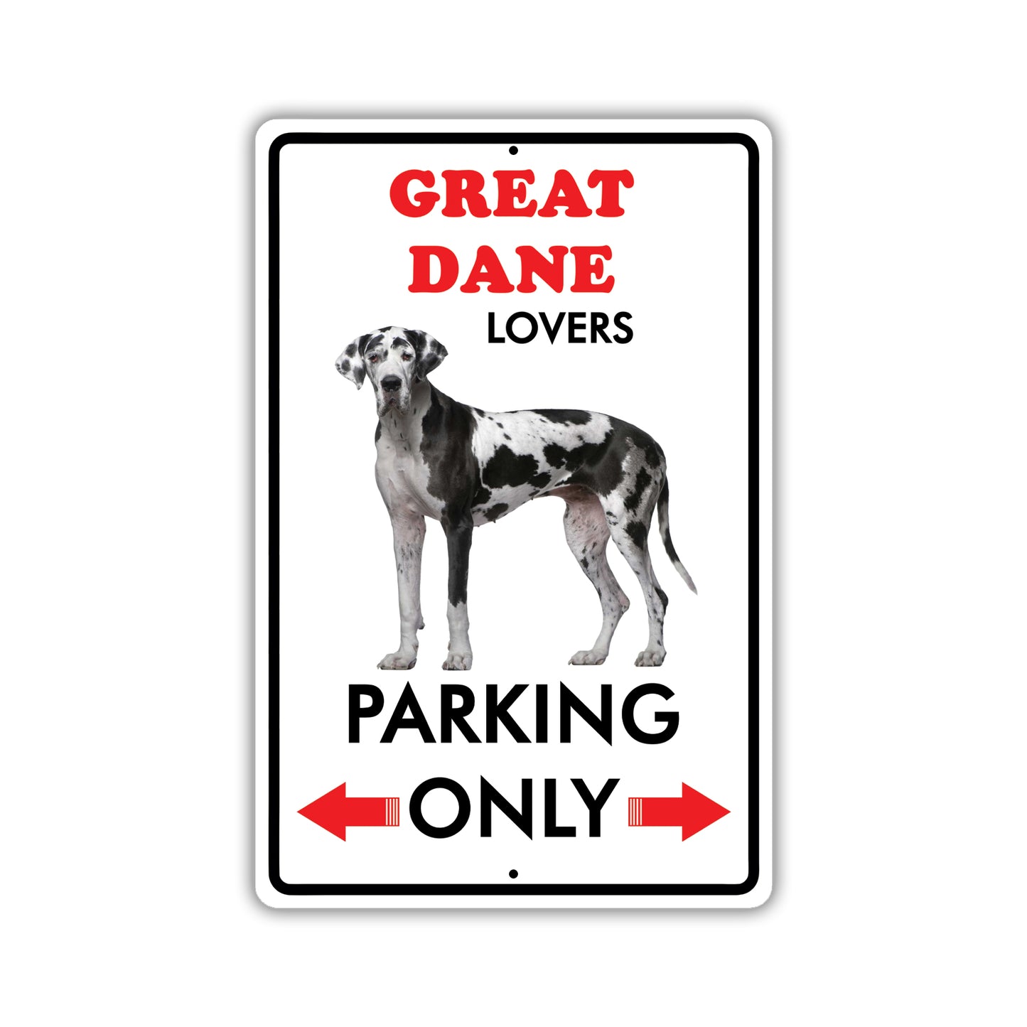 Beware! Guard Great Dane On Duty Dog Sign