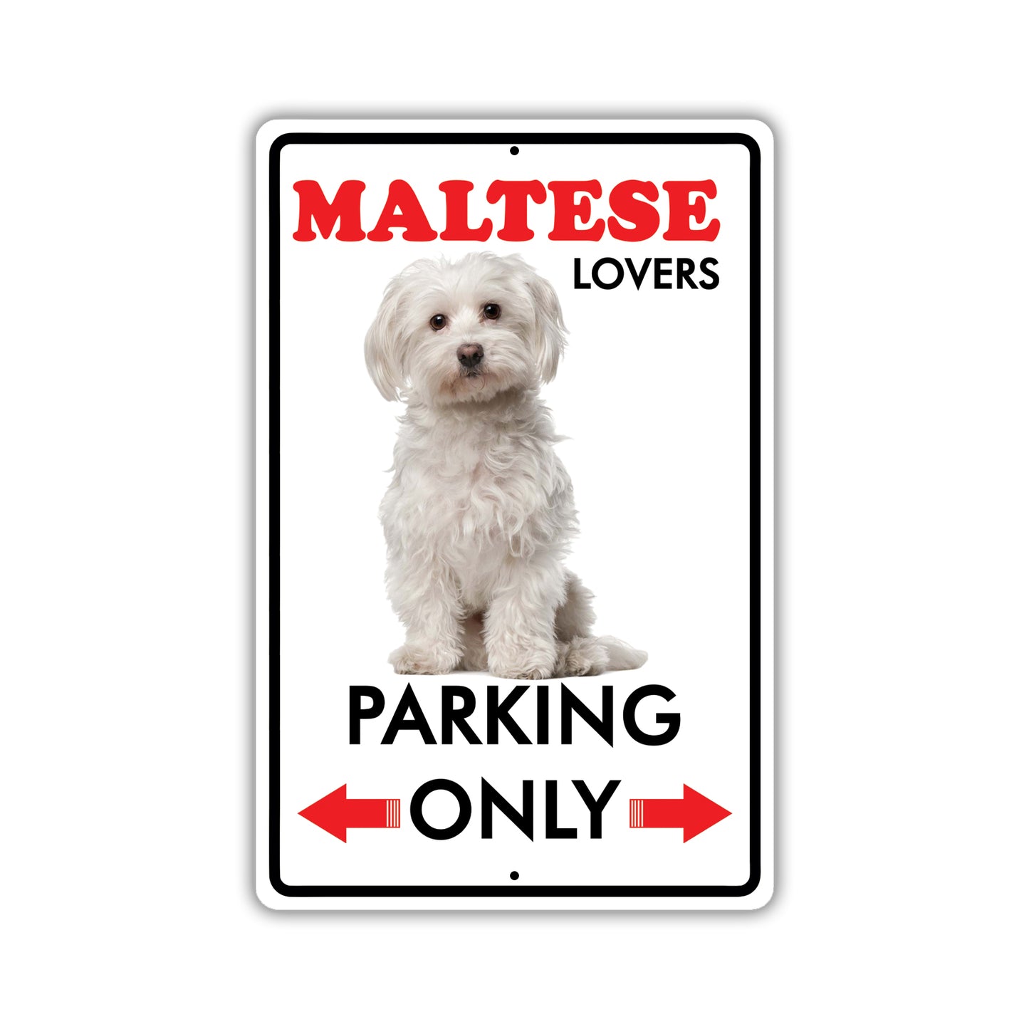 Beware! Guard Maltese On Duty Dog Sign
