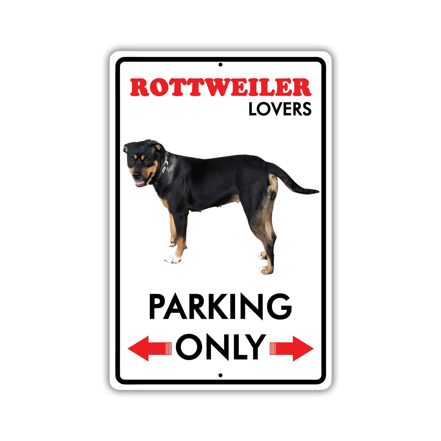 Beware! Guard Rottweiler On Duty Dog Sign