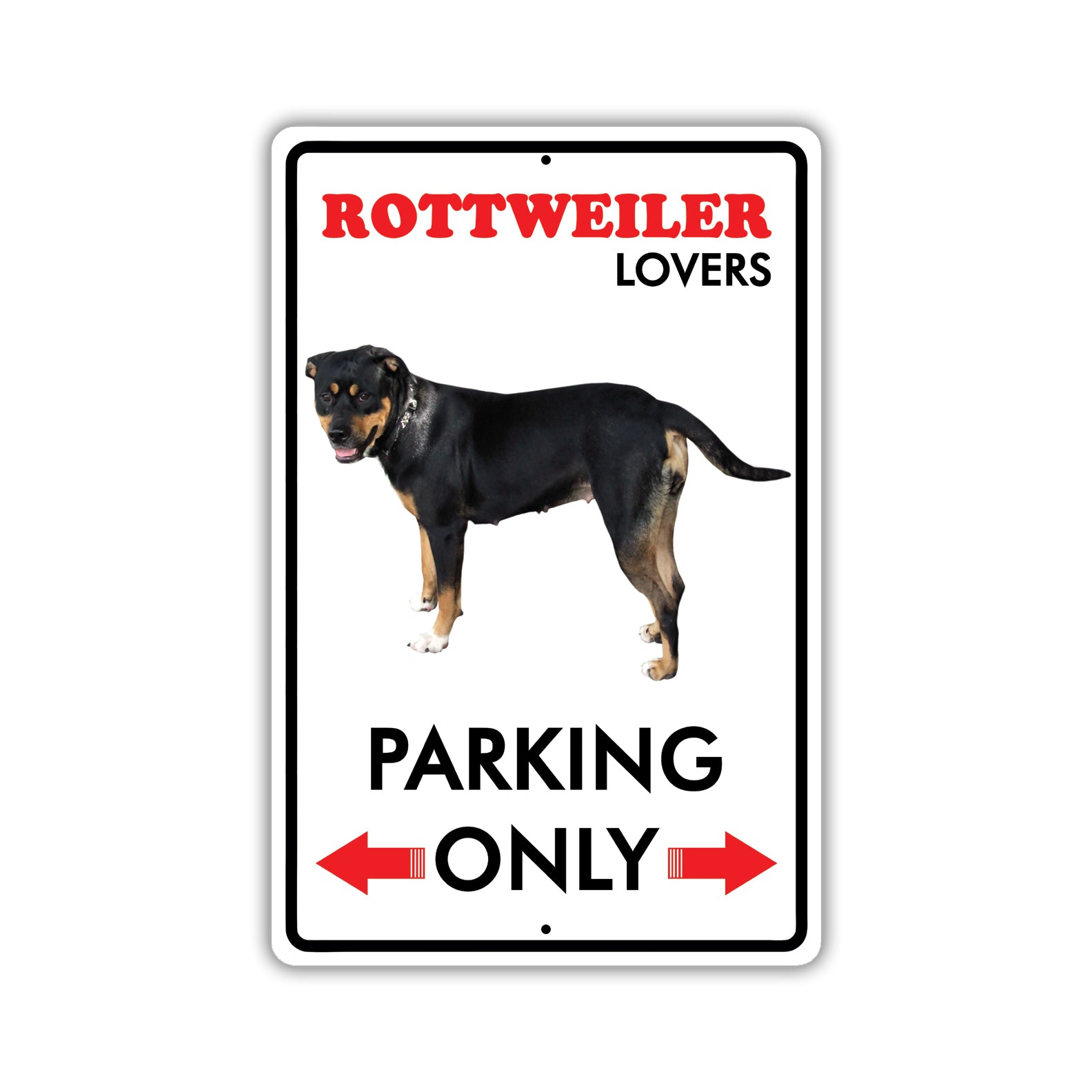 Beware! Guard Rottweiler On Duty Dog Sign