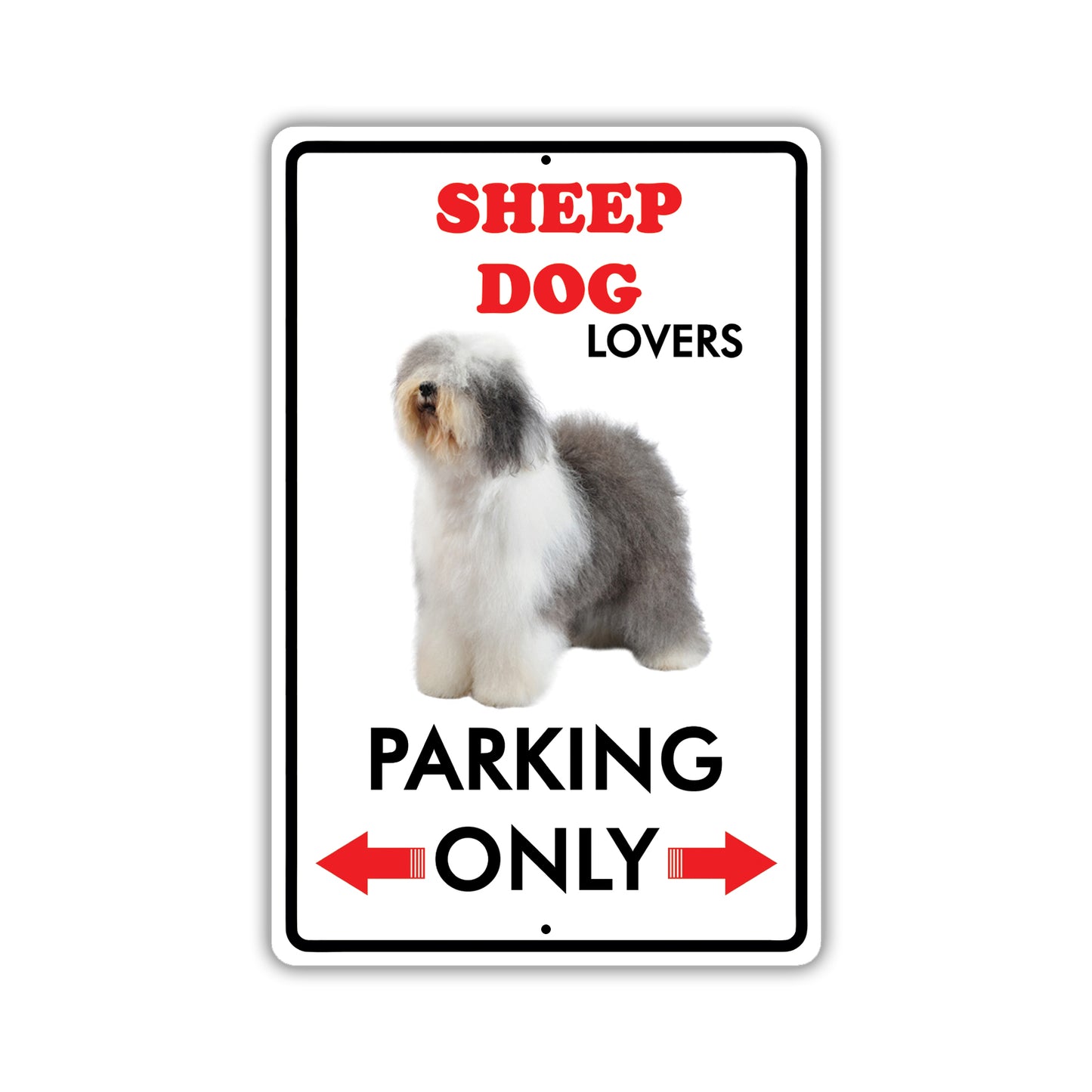 Beware! Guard Sheep Dog On Duty Dog Sign