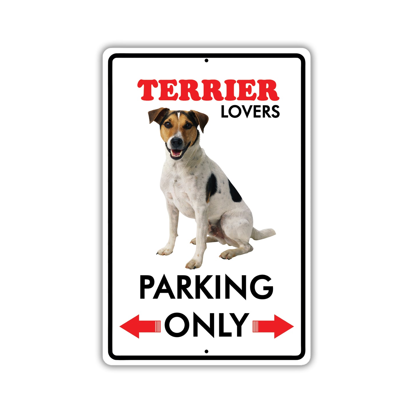 Beware! Guard Terrier On Duty Dog Sign