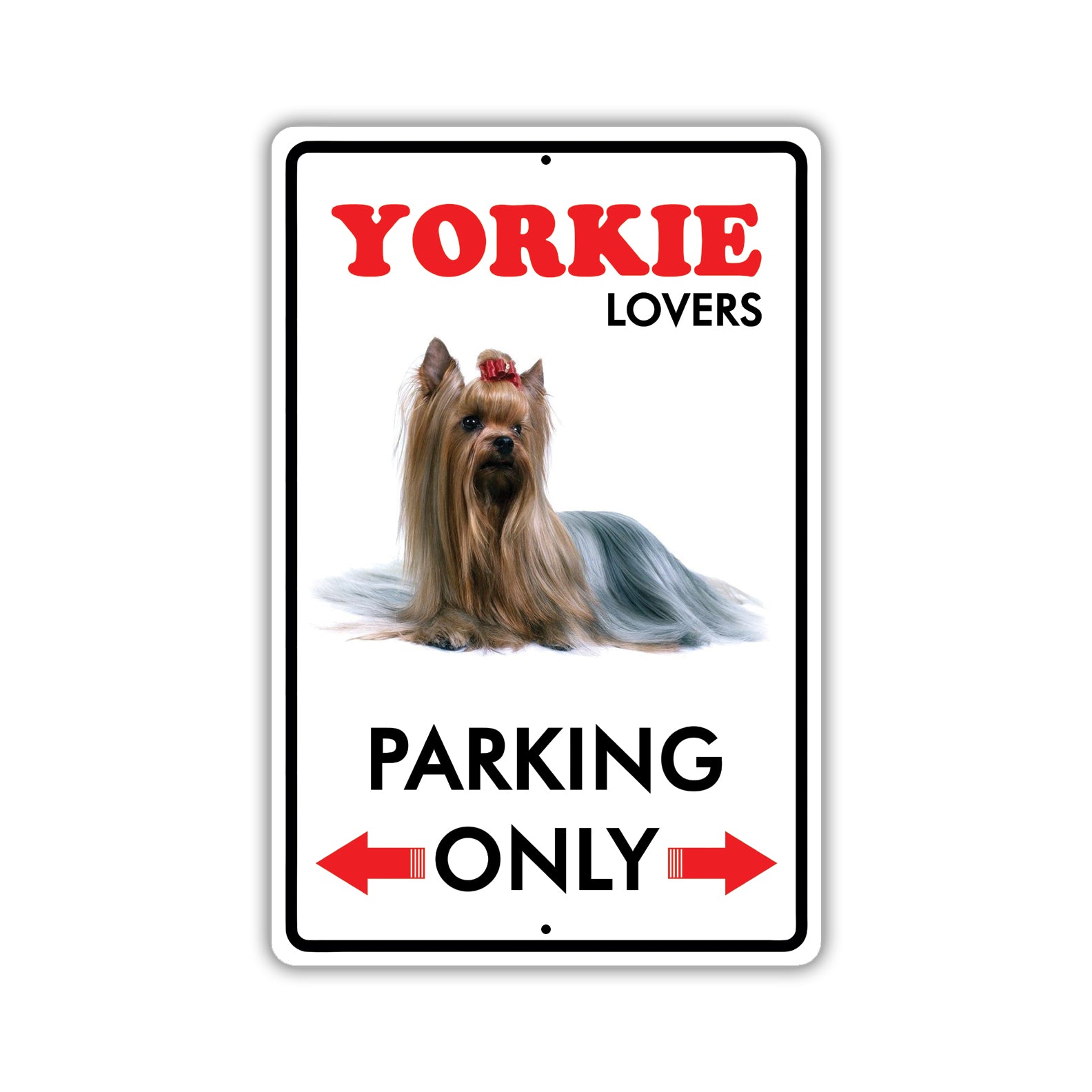 Beware! Guard Yorkie On Duty Dog Sign