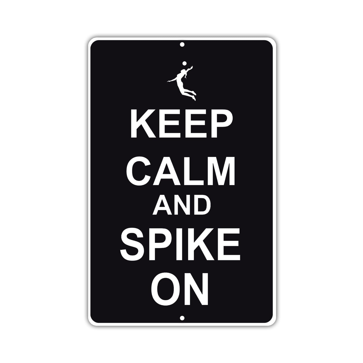 Keep Calm And Spike On With Humor Jokes Funny Gags Novelty Caution Alert Warning Aluminum Sign
