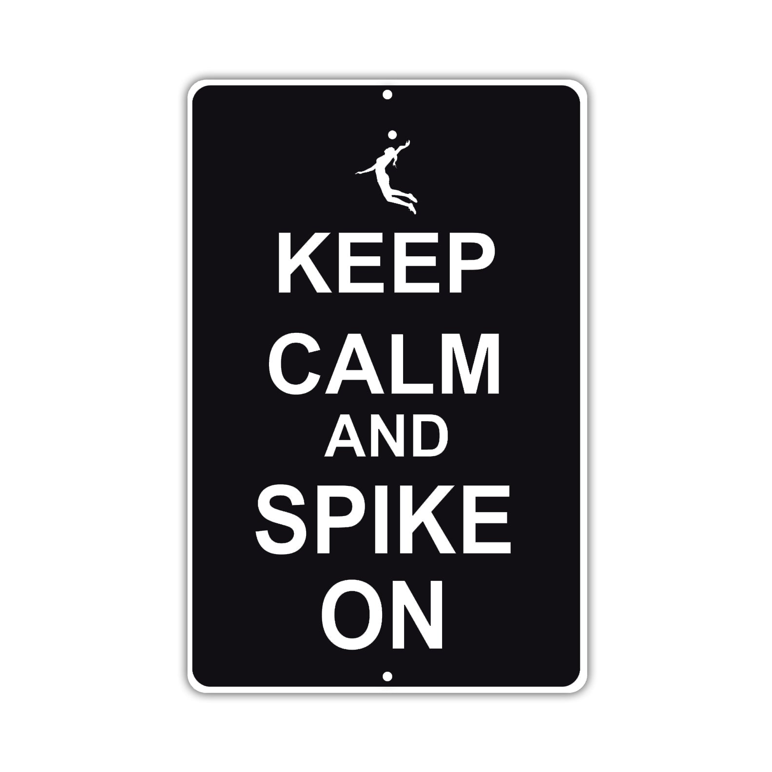 Keep Calm And Spike On With Humor Jokes Funny Gags Novelty Caution Alert Warning Aluminum Sign