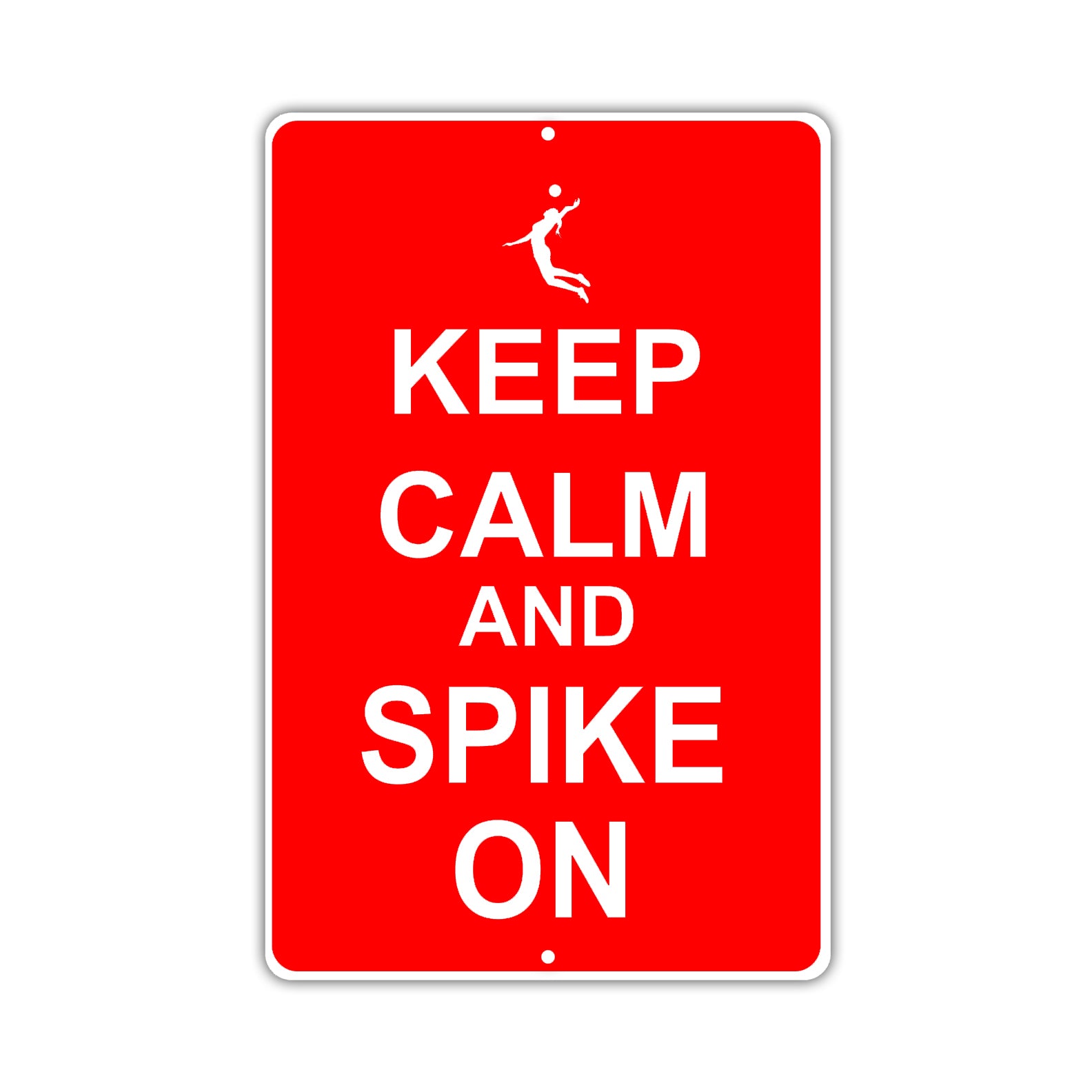 Keep Calm And Spike On With Humor Jokes Funny Gags Novelty Caution Alert Warning Aluminum Sign