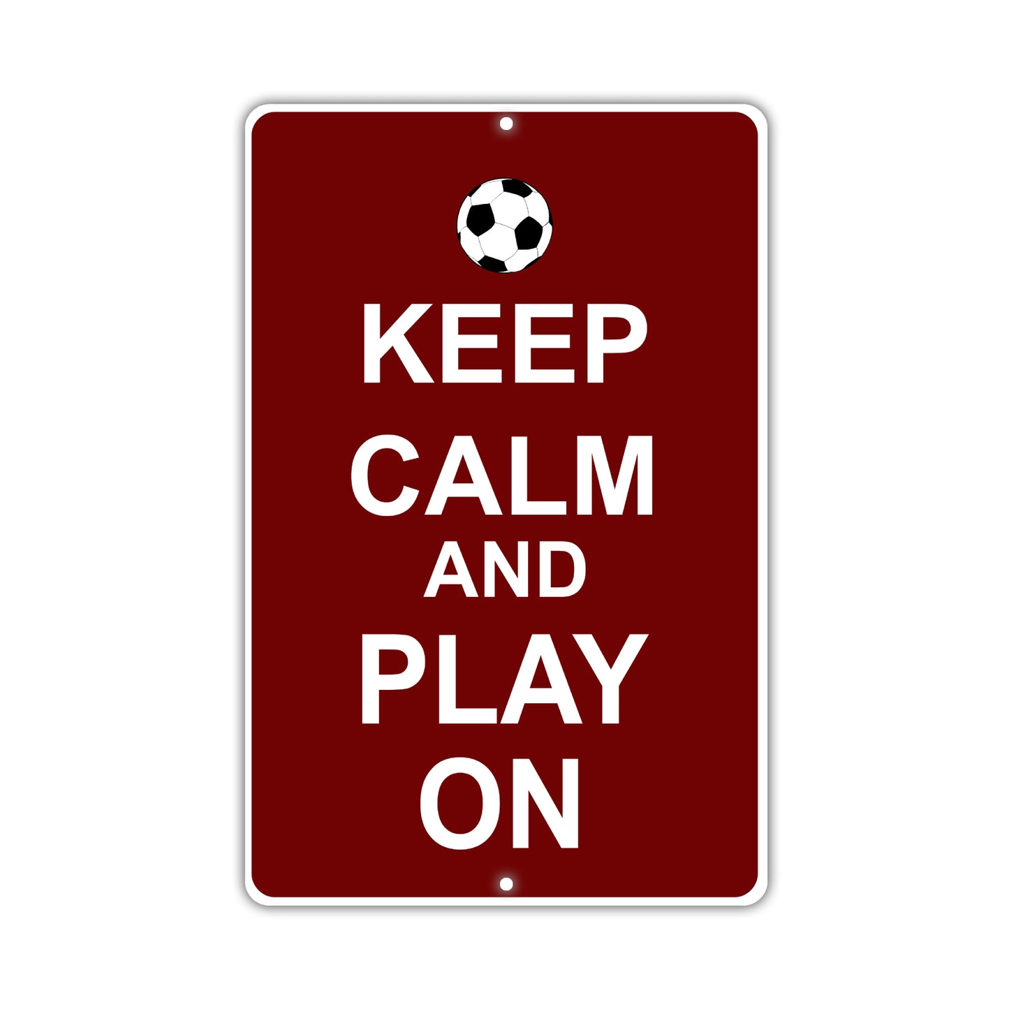 Keep Calm And Play On With Humor Jokes Funny Gags Novelty Caution Alert Warning Aluminum