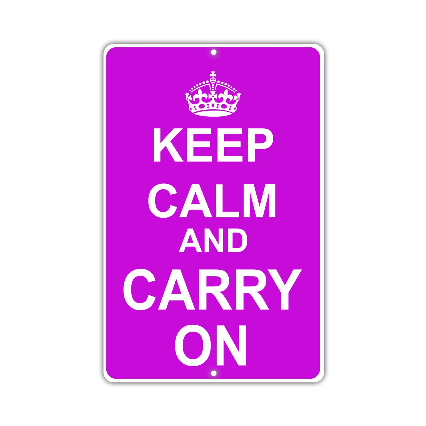 Keep Calm And Carry On With Humor Jokes Funny Gags Novelty Caution Alert Warning Aluminum