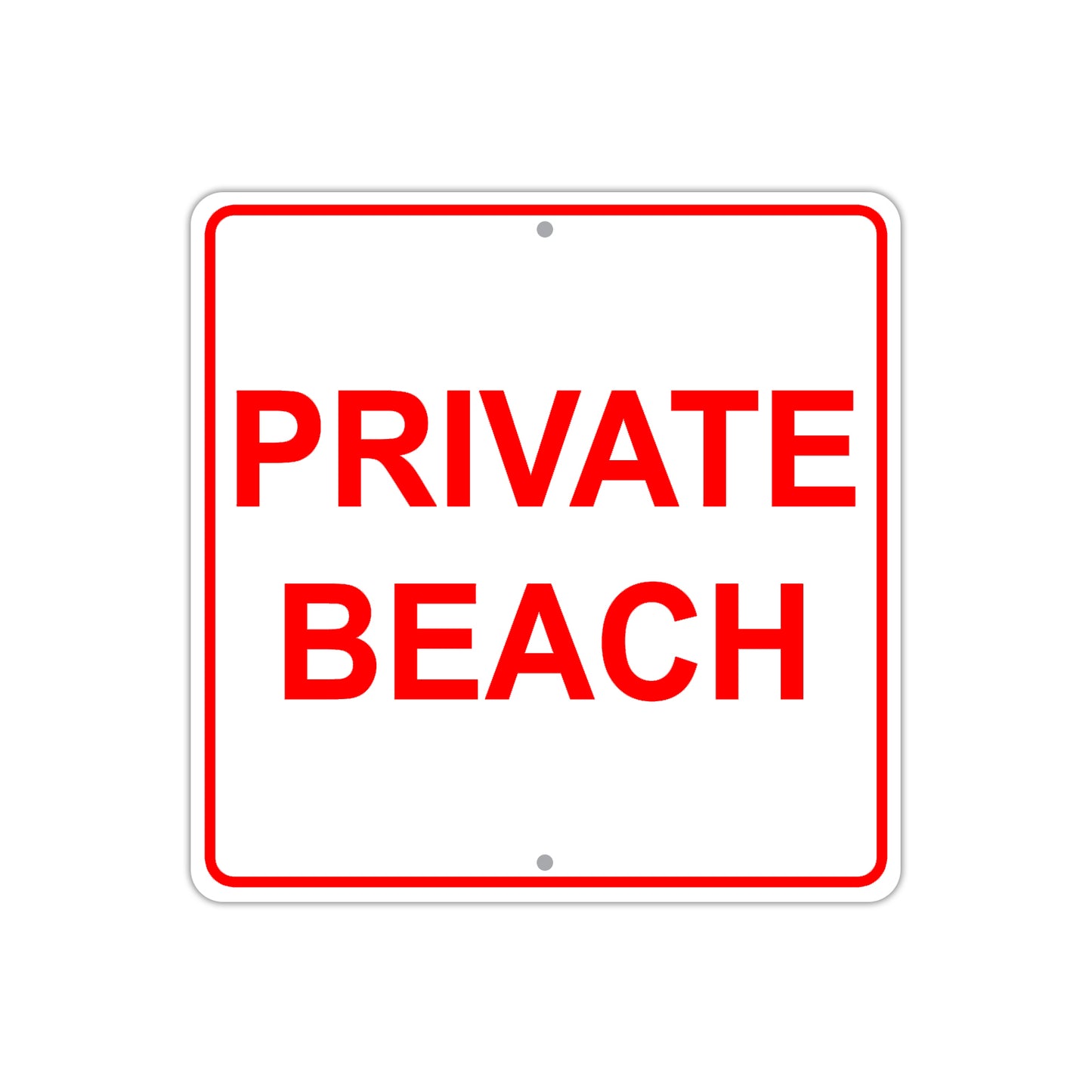 Private Beach No Trespassing Beyond This Point Aluminum Metal Sign Plate