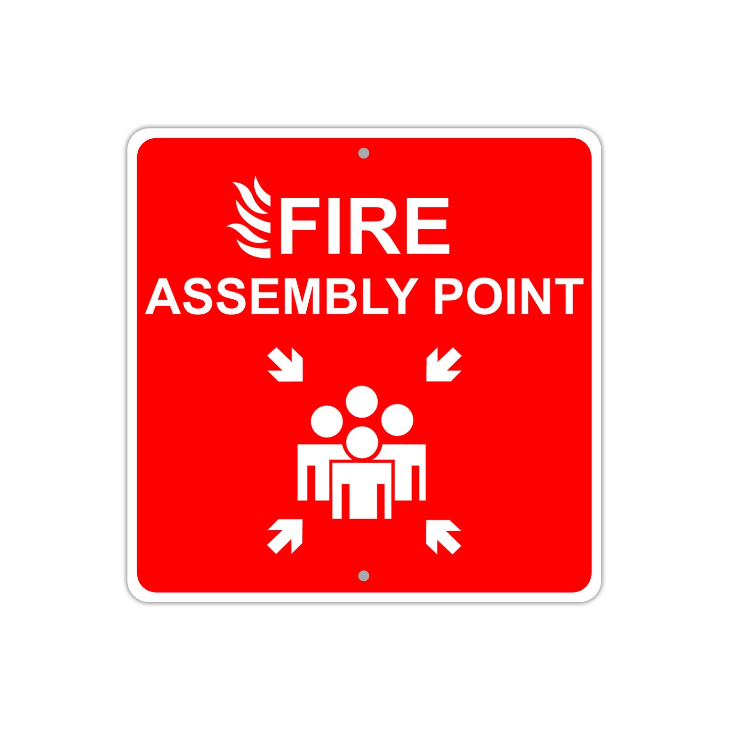 Fire Assembly Point Safety Osha Aluminum Metal Sign Plate